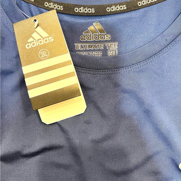 NWT Adidas Ultimate Tee Blue Long Sleeve Performance 3XL - Picture 3 of 4